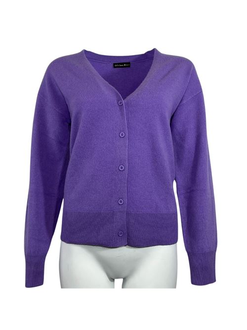CARDIGAN DONNA SCOLLO A V VIOLA ESSENTIEL STUDIO | LMD021VIOLA